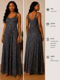 Dark Gray Lace Maxi Dress
