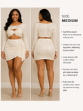 Long Sleeve Crop Top with Mini Skirt