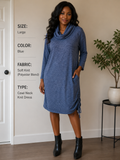 Cowl Neck Knit Dress