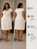 Black and White Geometric Bodycon Dress front and back view, Size Large