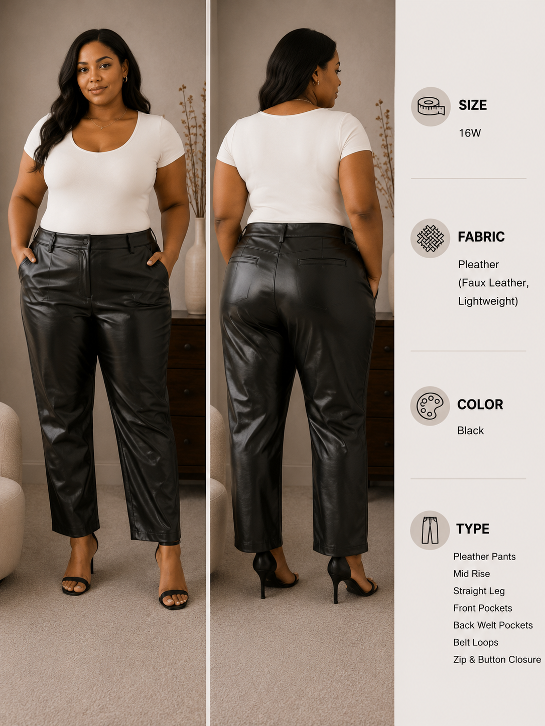 Black Pleather Pants